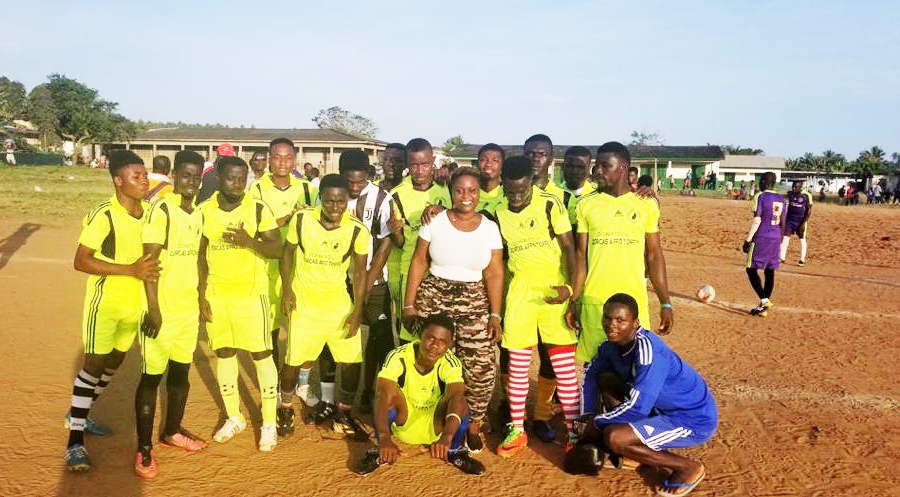 Dorcas Affo-Toffey Donates Football Jerseys to the Youth of Jomoro