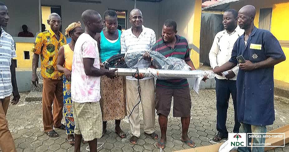 Jomoro Yaa Asantewaa Donates Submersible Pump at Nawule