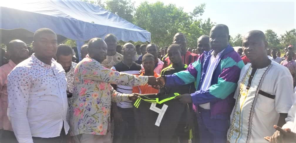 Madam Dorcas Donates Sports materials to Schools in Mangyea Circuit